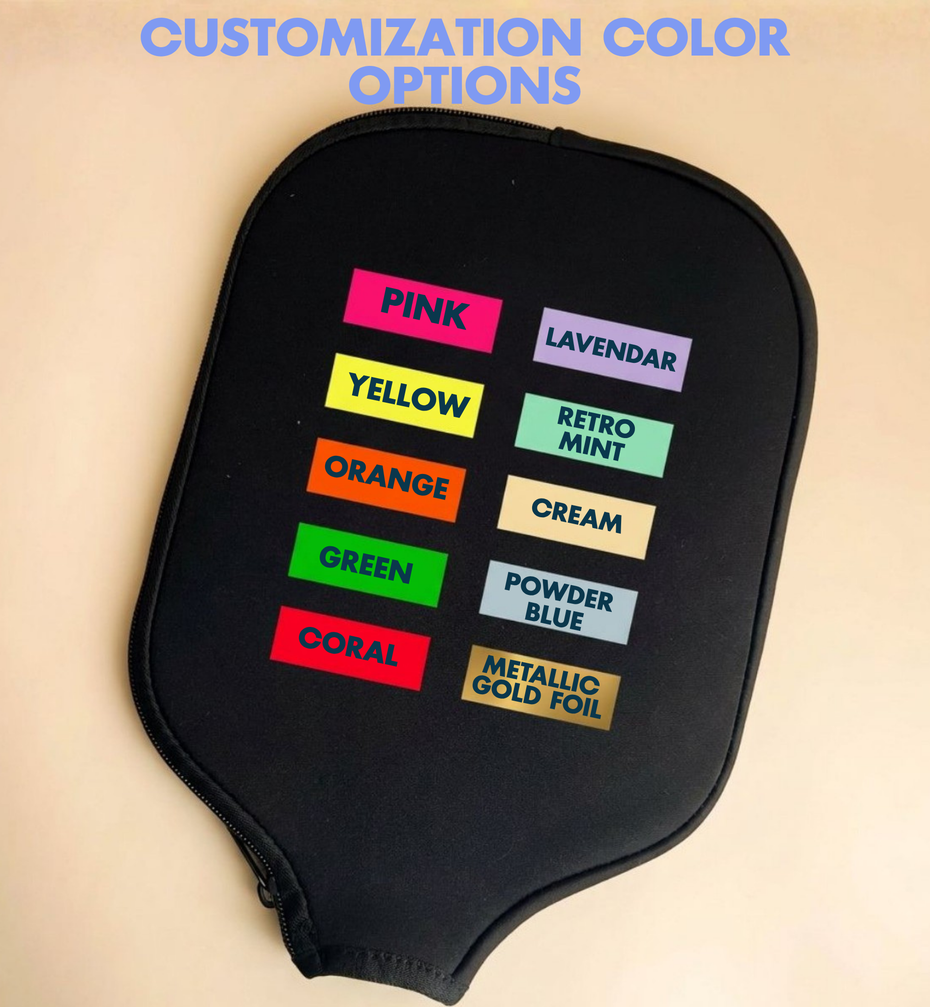 Pickleball Paddle Cover with Hidden Message