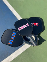 Shadow Monogram Center Name Pickleball Paddle
