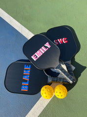 Shadow Monogram Center Name Pickleball Paddle