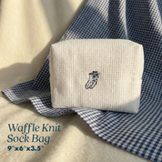 Embroidered Monogram Grip Socks