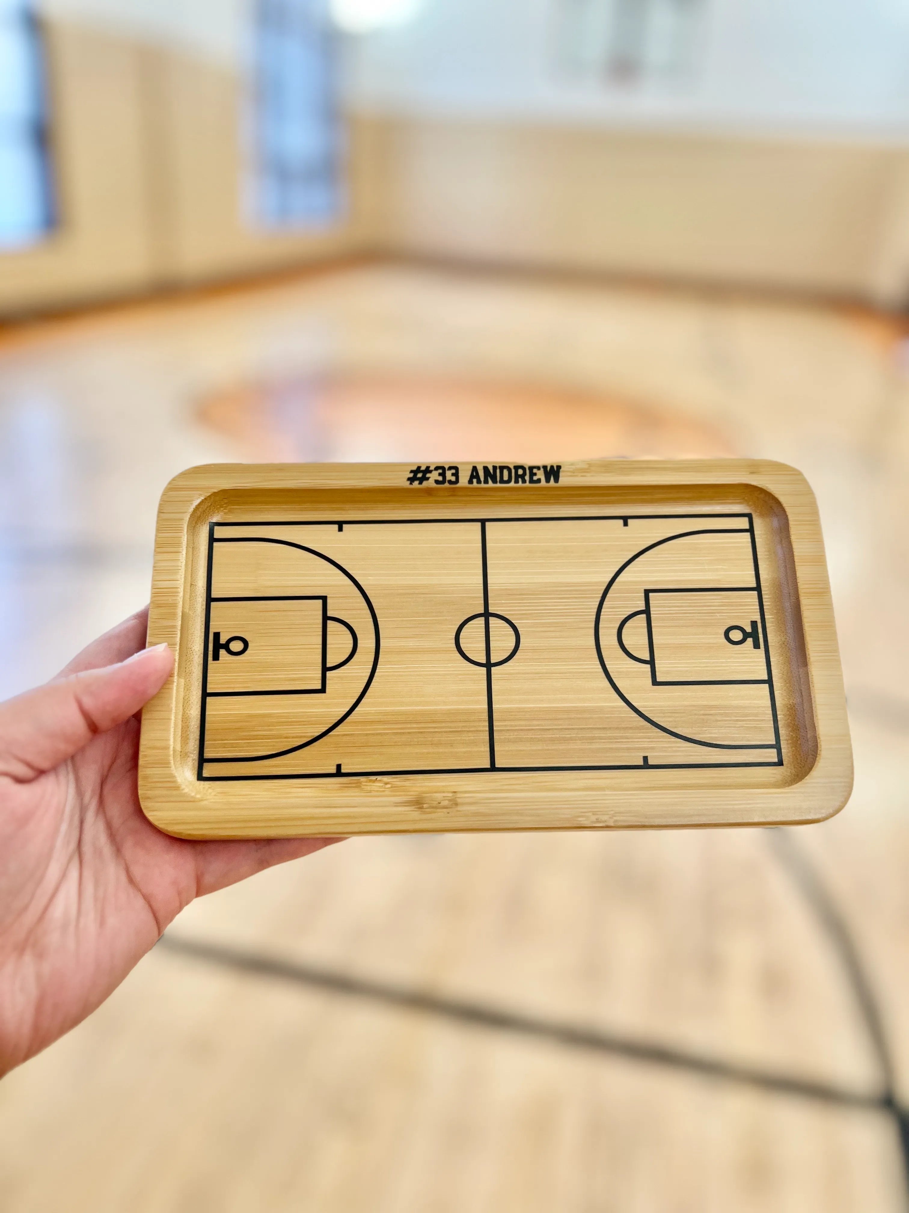 Basketball Wooden Catchall Tray