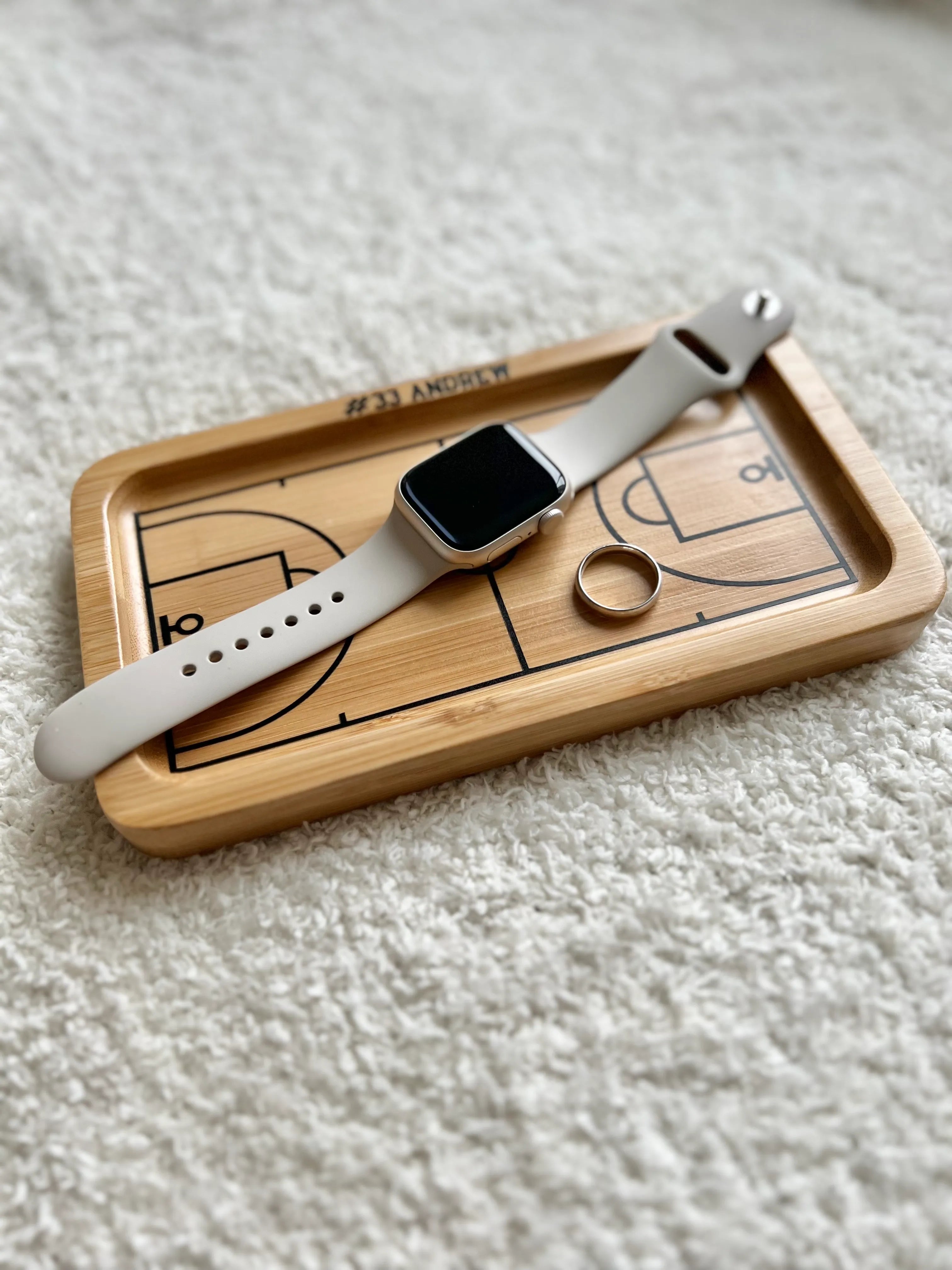 Basketball Wooden Catchall Tray