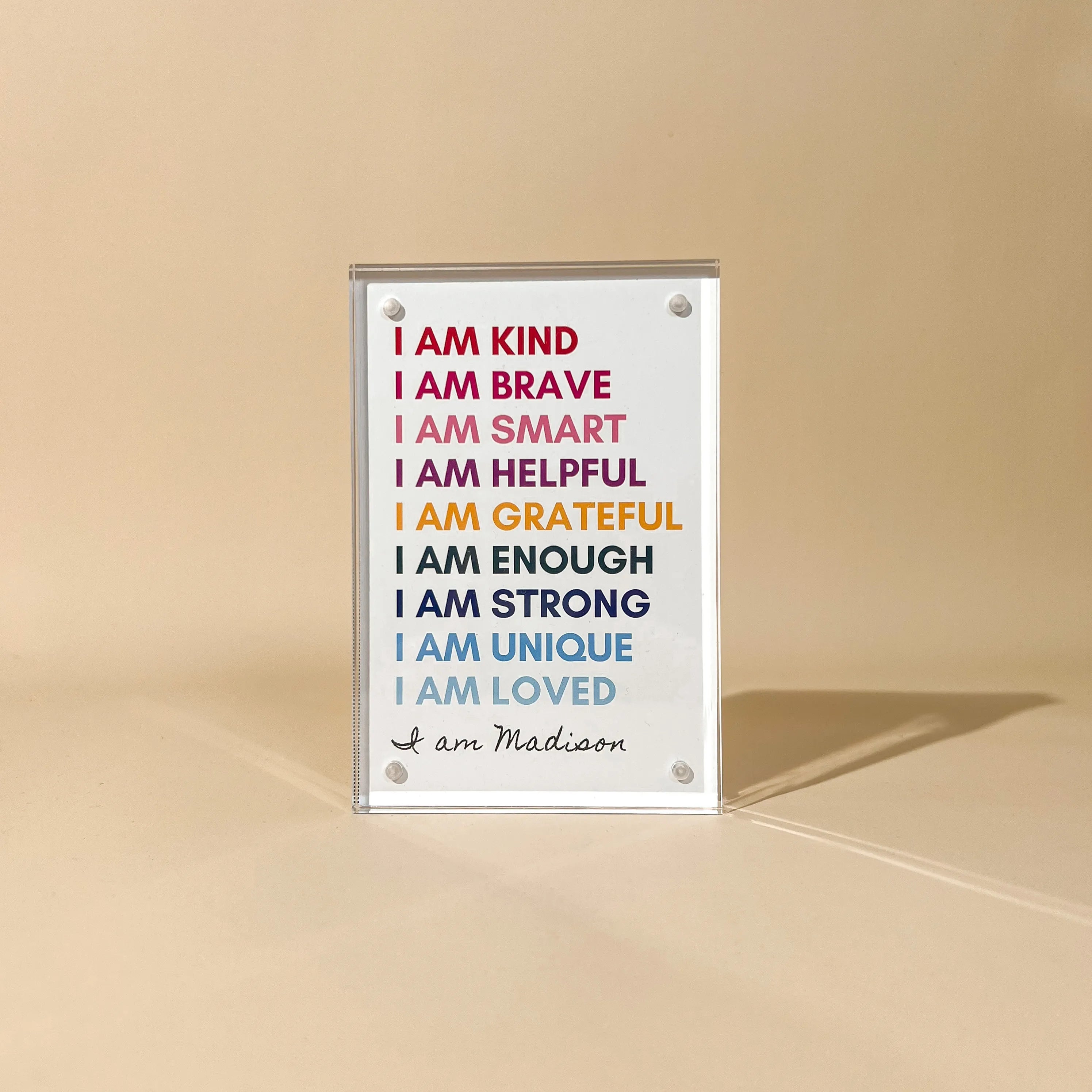 Positive Affirmation Desk Decor for Girls